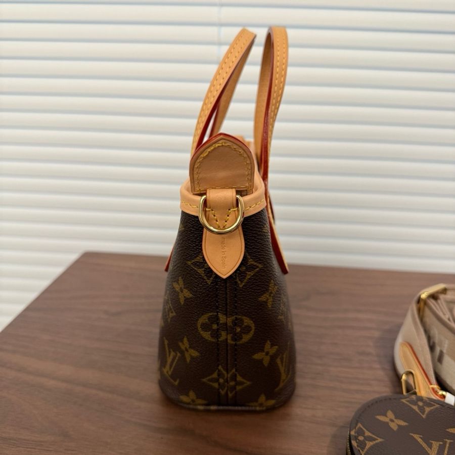 LV 路易威登 老花never full bb 手提包斜背包 芯片款-3