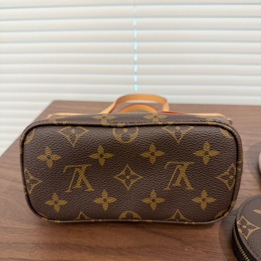 LV 路易威登 老花never full bb 手提包斜背包 芯片款-4