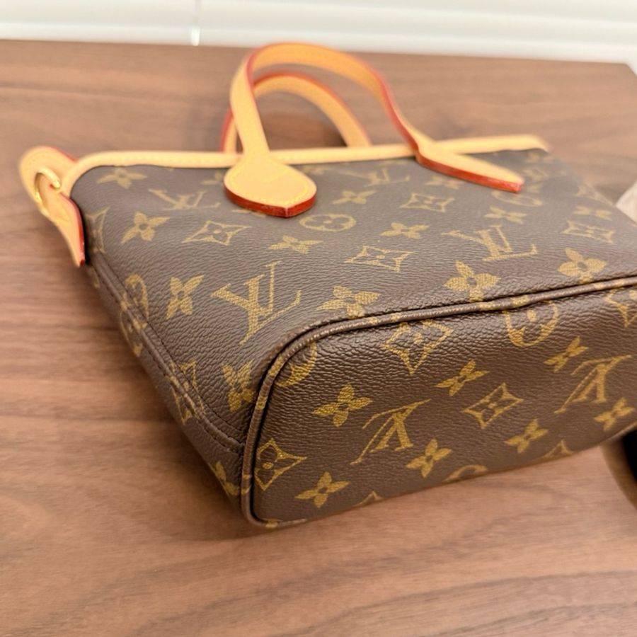 LV 路易威登 老花never full bb 手提包斜背包 芯片款-5