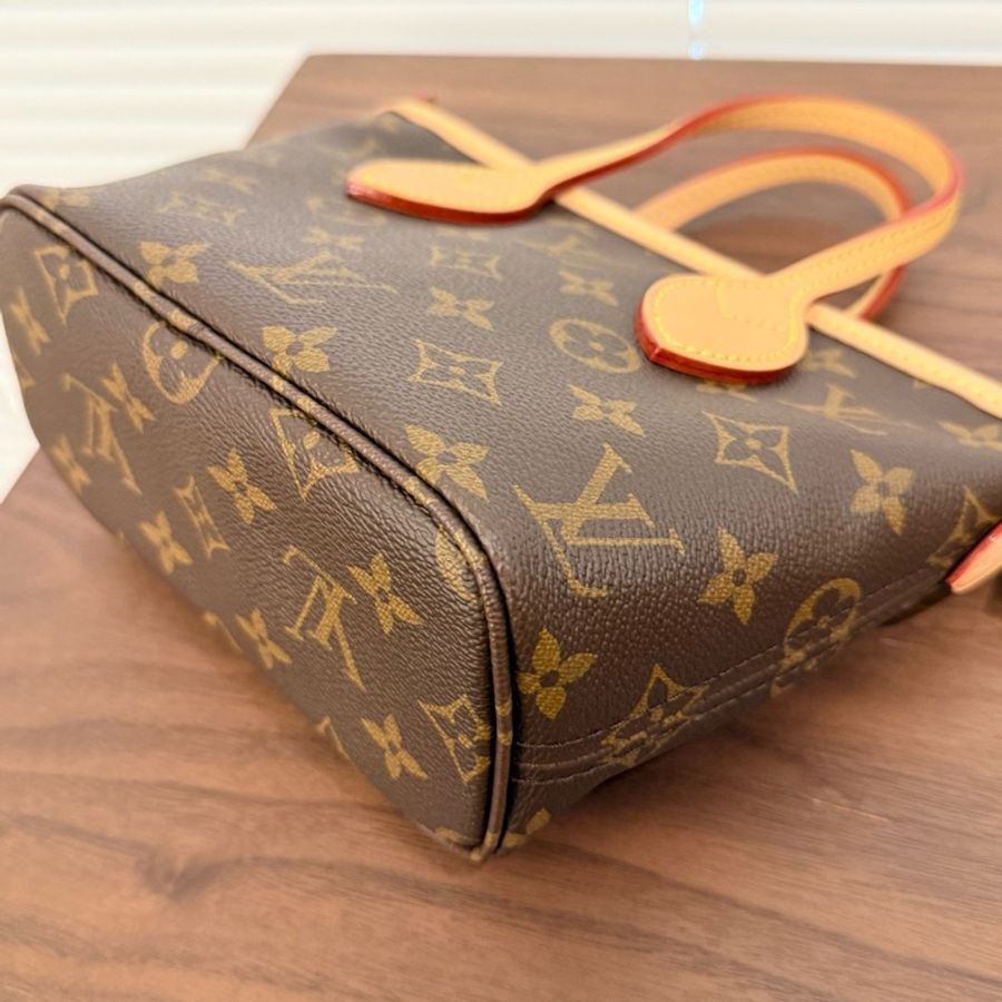 LV 路易威登 老花never full bb 手提包斜背包 芯片款-6