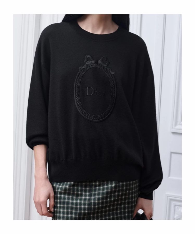 Dior 女士 Dior Medaillon 刺繡針織衫FR-34 FR-36 FR-38 FR-40 FR-42 FR-44碼-2