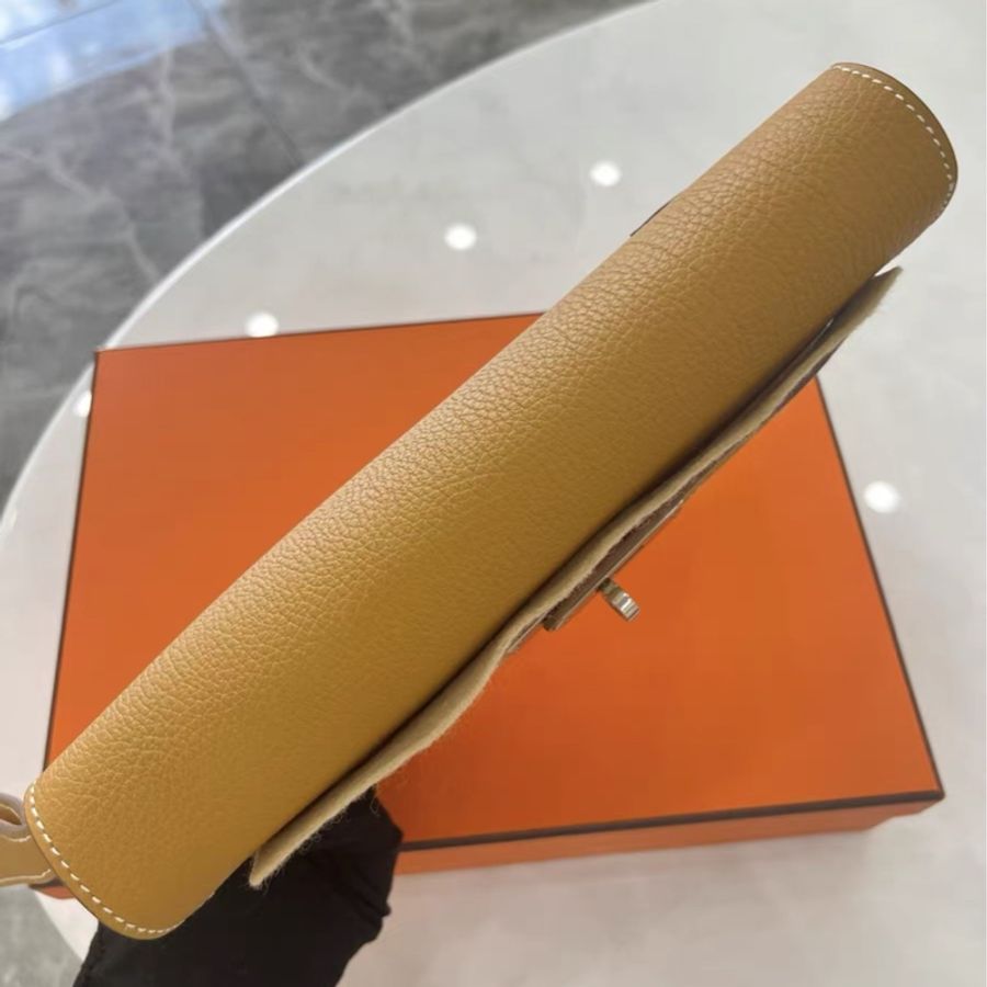 有票 🩷 Hermes depeches 25,沙灘金銀扣,B刻,togo皮-2