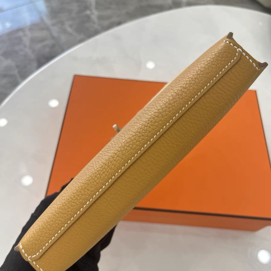 有票 🩷 Hermes depeches 25,沙灘金銀扣,B刻,togo皮-3