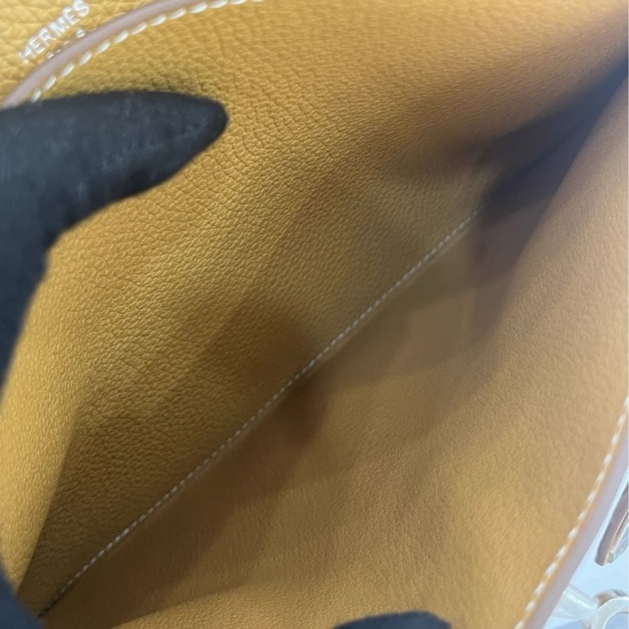 有票 🩷 Hermes depeches 25,沙灘金銀扣,B刻,togo皮-8