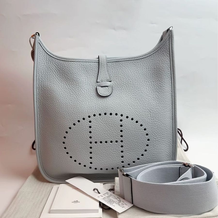 愛馬仕 Hermes 伊芙琳Evelyne 29 聖杯藍 Tc皮 銀扣 Y刻-0