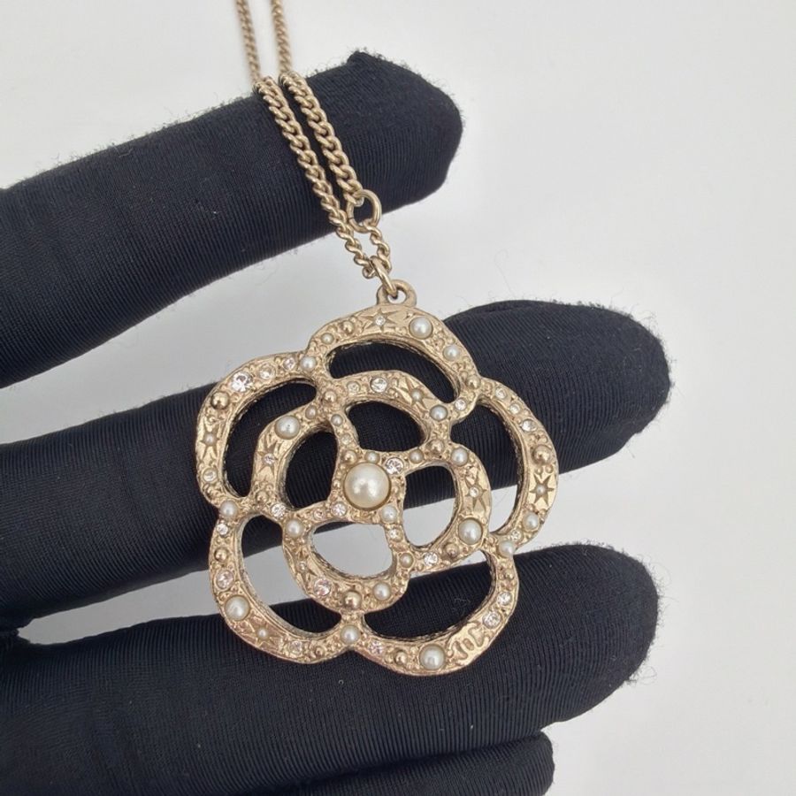 Chanel/香奈兒山茶花毛衣鏈 鏈長60可調節長度 🈚附件-2