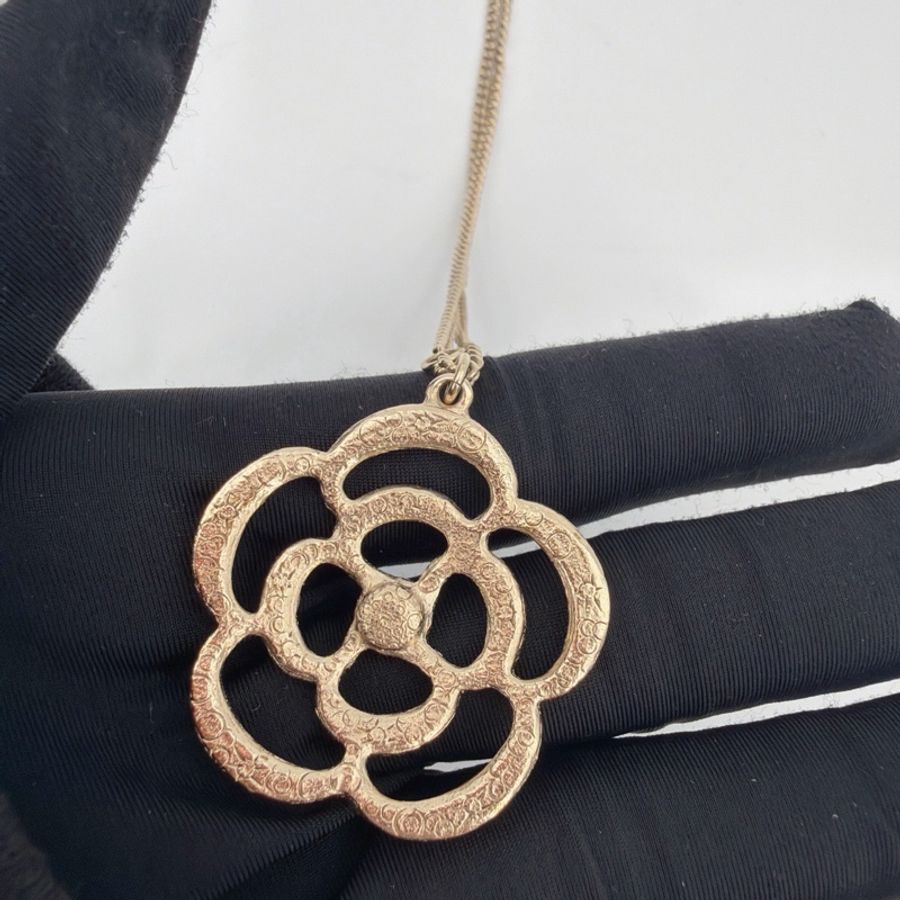 Chanel/香奈兒山茶花毛衣鏈 鏈長60可調節長度 🈚附件-3