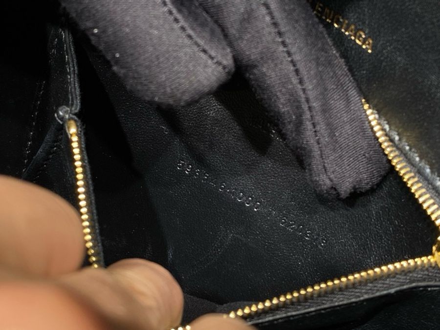 巴黎世家balenciaga鰐魚紋s沙漏包黑色金扣-6