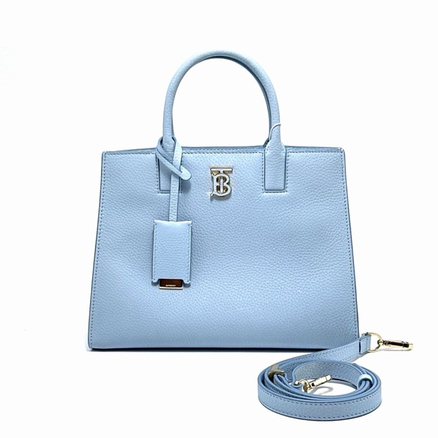 【威選精品】👜 BURBERRY Frances 藍色金扣 手提/肩背/斜背包-0