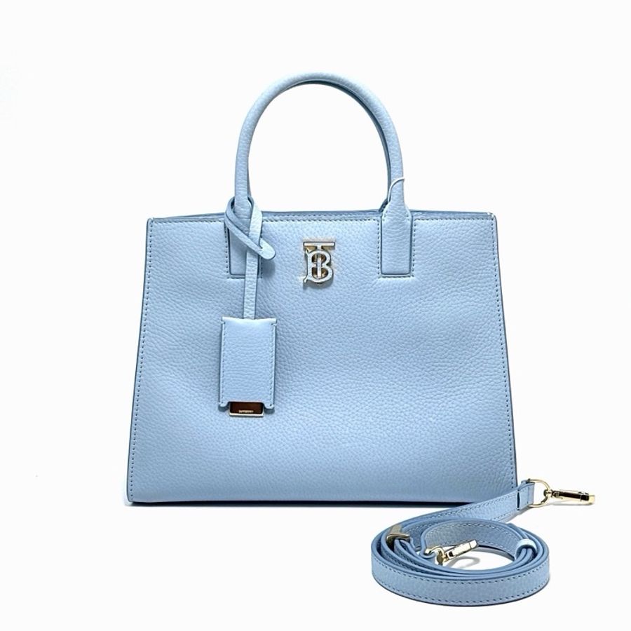 【威選精品】👜 BURBERRY Frances 藍色金扣 手提/肩背/斜背包-10