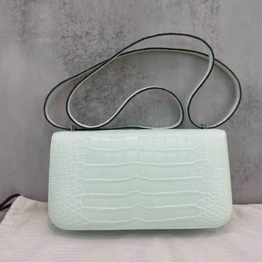 Hermes Constance康康 elan 氣泡綠 銀扣K刻-1