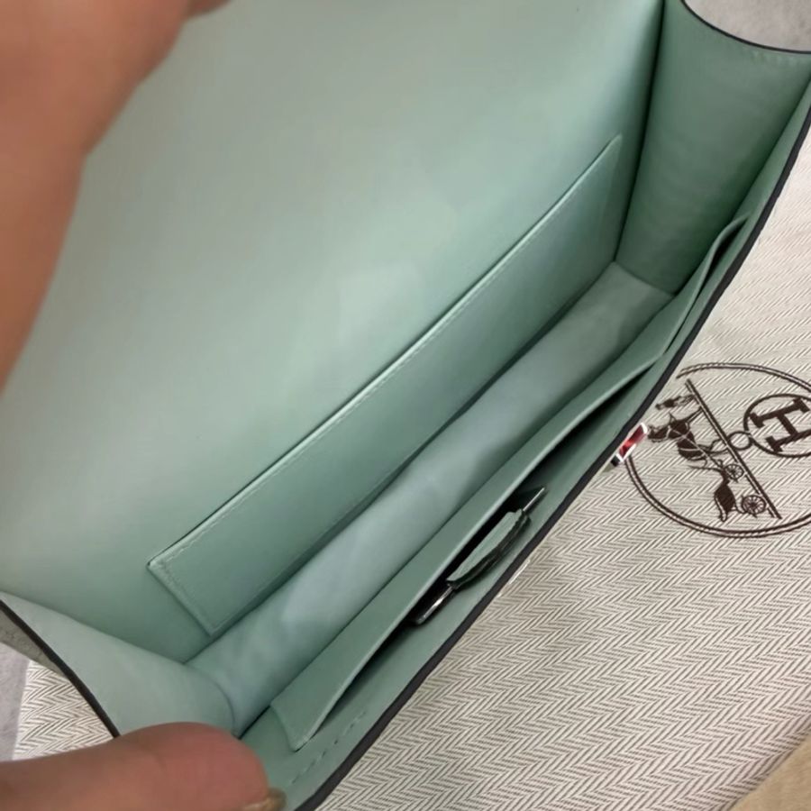 Hermes Constance康康 elan 氣泡綠 銀扣K刻-8