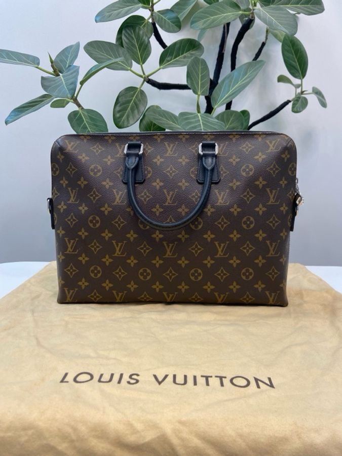 97新 LV Macasa Porte Documan Jules經典老花男士公文包-0