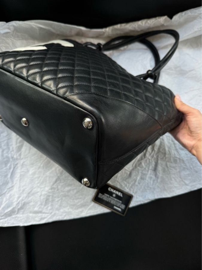 Chanel 香奈兒康鵬黑白托特包 購物包-7