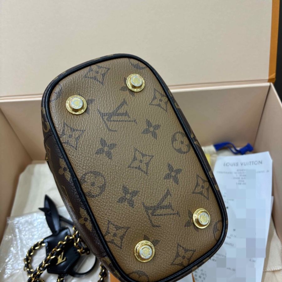 LV路易威登 vanity 老花焦糖拼色化妝包 純芯片 24年全套帶票-5