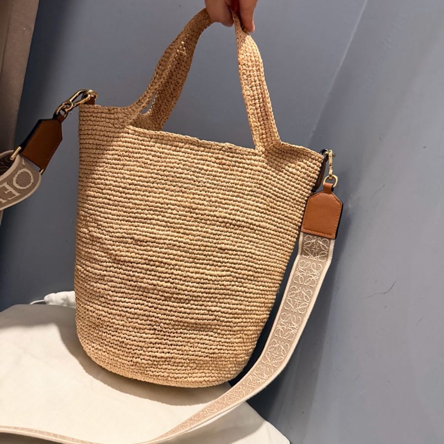 Loewe Slit mini 草編包 托特包 斜背包-3