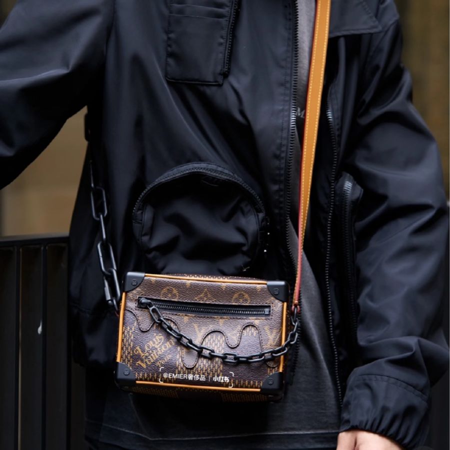 LV 路易威登 原花 Monogram NIGO Mini Soft Trunk 方包 斜背包 聯名包 N60394-1