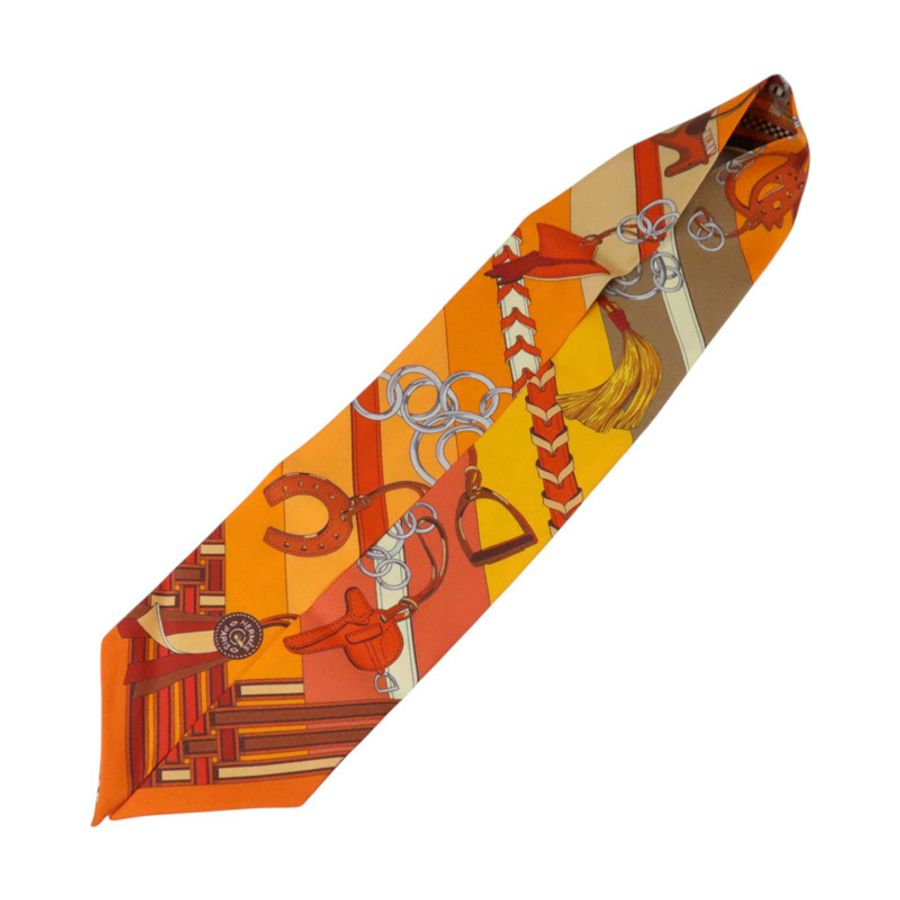 HERMES 絲質Twilly絲巾-2