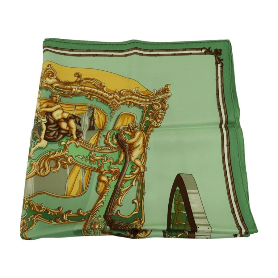 HERMES 絲質Scarf 70x70cm絲巾-1