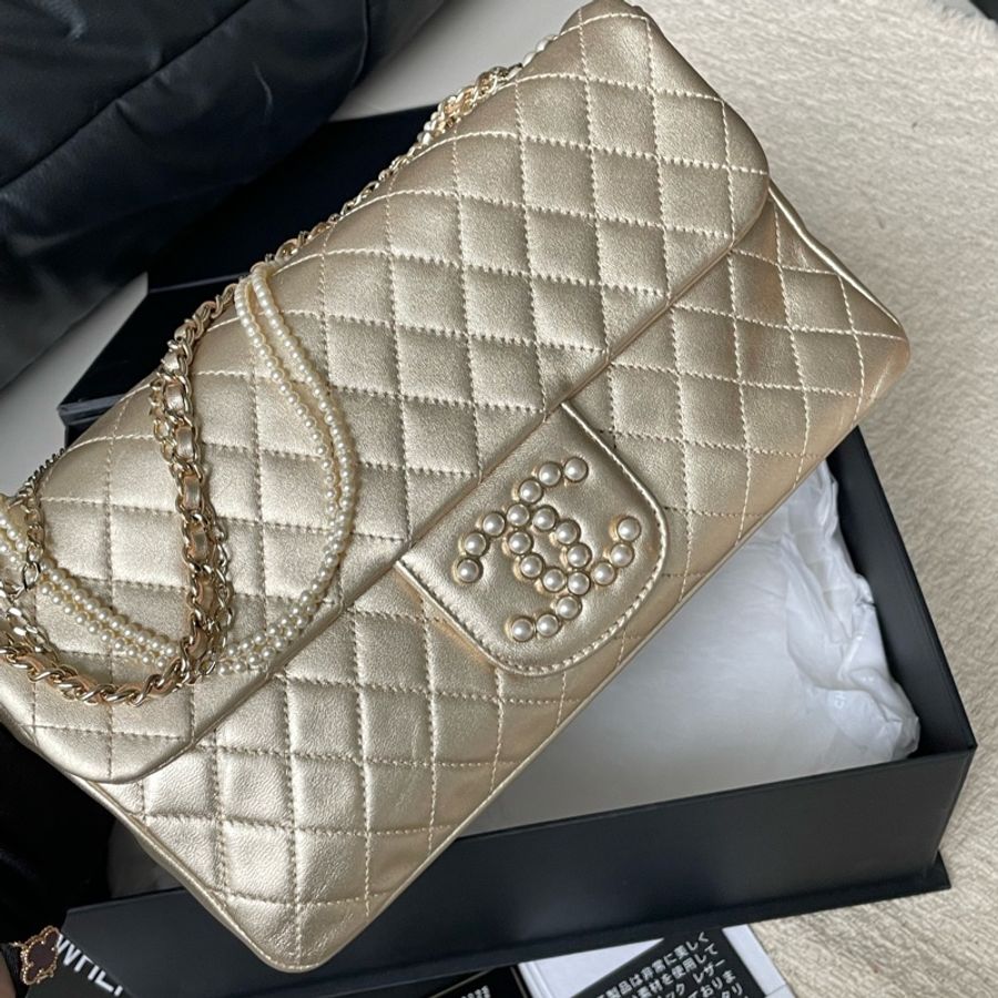 Chanel • 威斯敏斯特系列香檳金珍珠鏈條Cf 🈶保卡-1