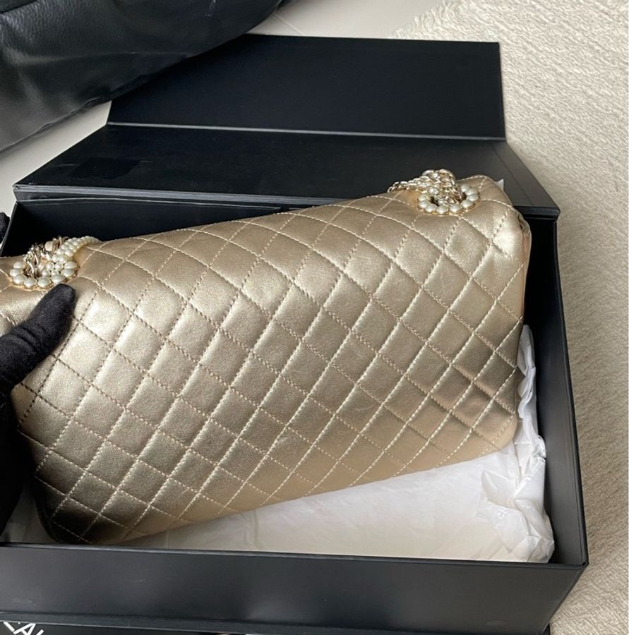 Chanel • 威斯敏斯特系列香檳金珍珠鏈條Cf 🈶保卡-5