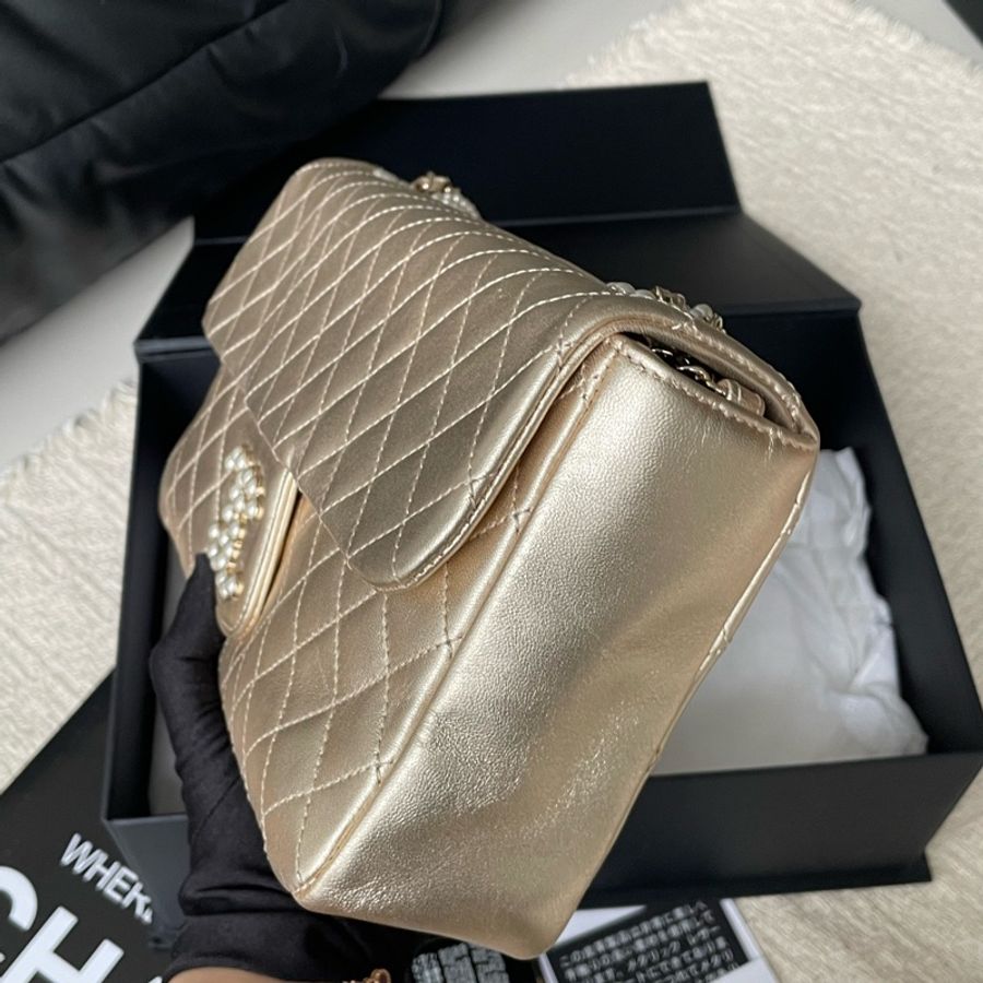 Chanel • 威斯敏斯特系列香檳金珍珠鏈條Cf 🈶保卡-6