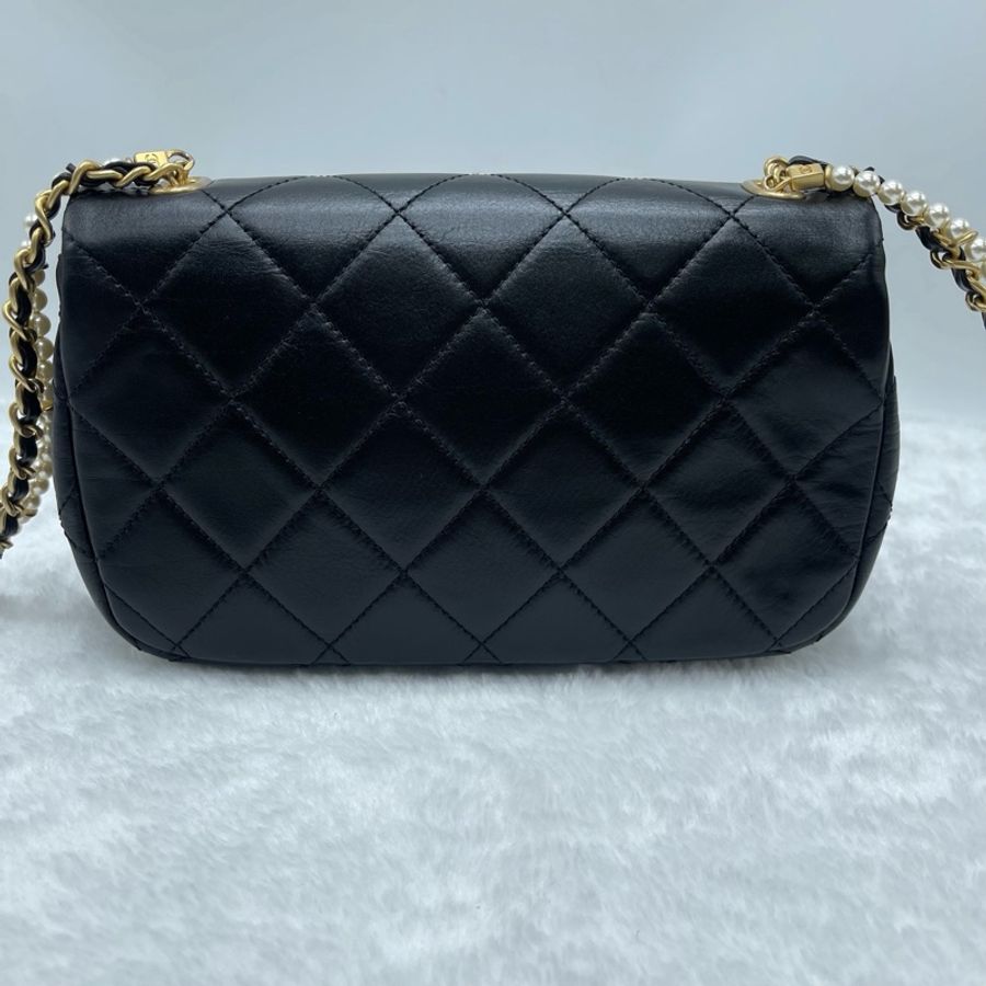 Chanel • 黑金珍珠鏈條Cf 20 大全配🈶購證-6
