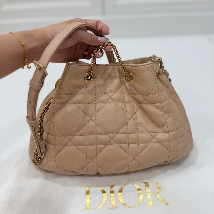 Dior 迪奧Summer系列 AMMI 裸色 雙金球 餃子包 斜背包 肩背包 手提包-1