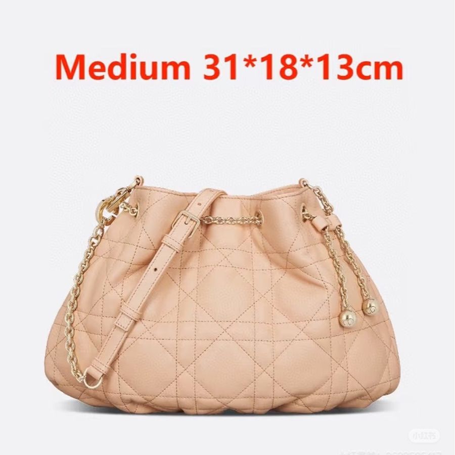 Dior 迪奧Summer系列 AMMI 裸色 雙金球 餃子包 斜背包 肩背包 手提包-6