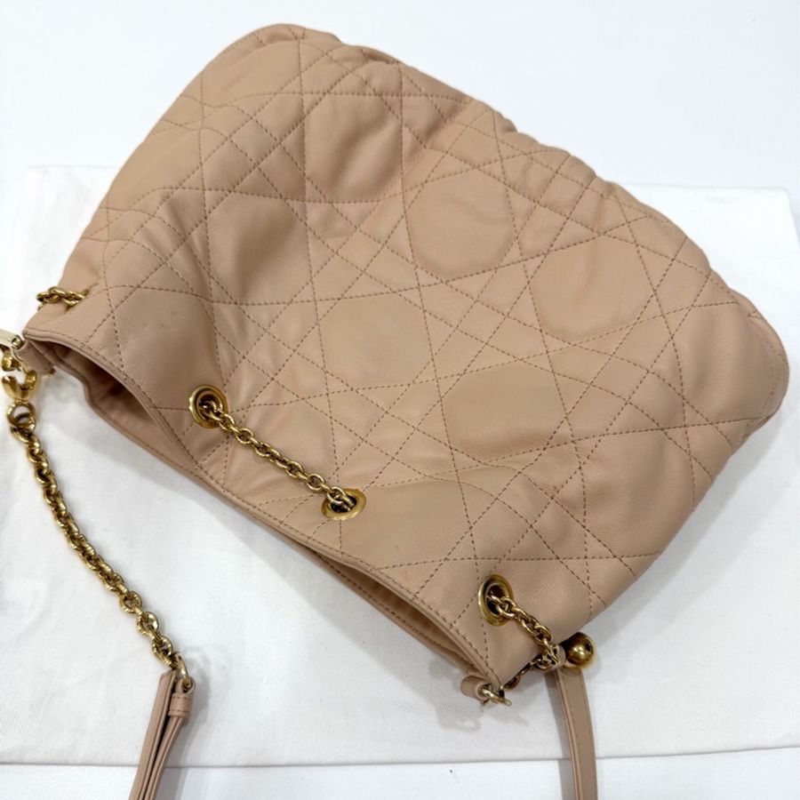 Dior 迪奧Summer系列 AMMI 裸色 雙金球 餃子包 斜背包 肩背包 手提包-9