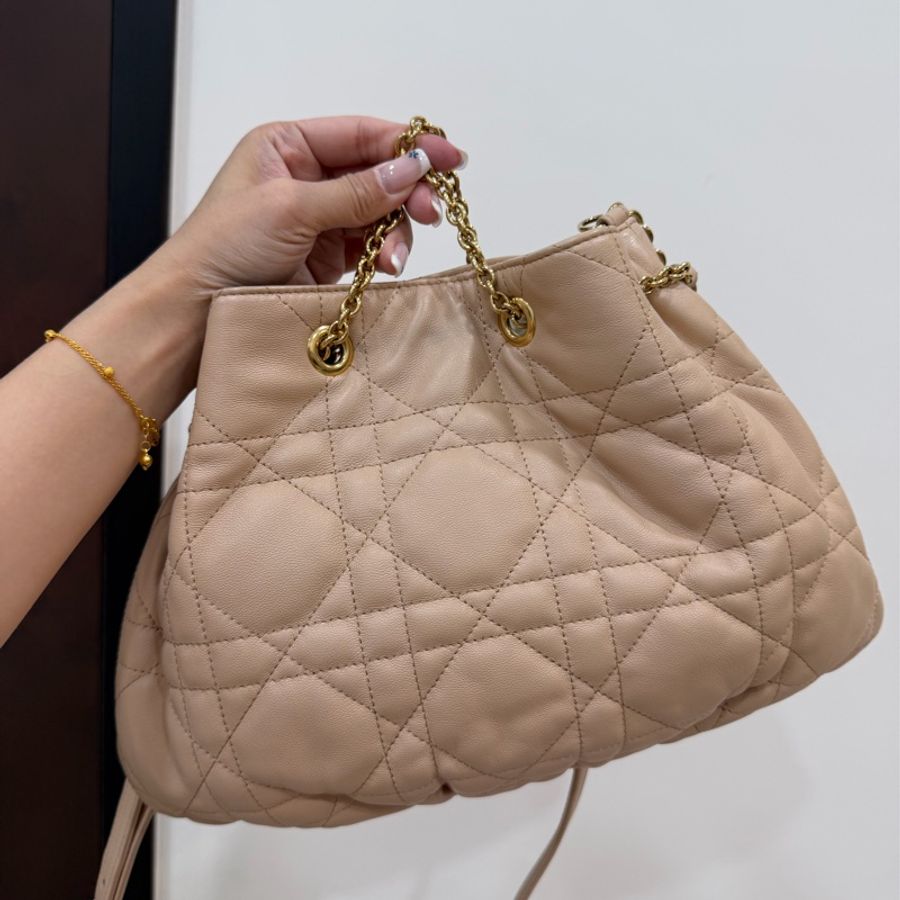 Dior 迪奧Summer系列 AMMI 裸色 雙金球 餃子包 斜背包 肩背包 手提包-15