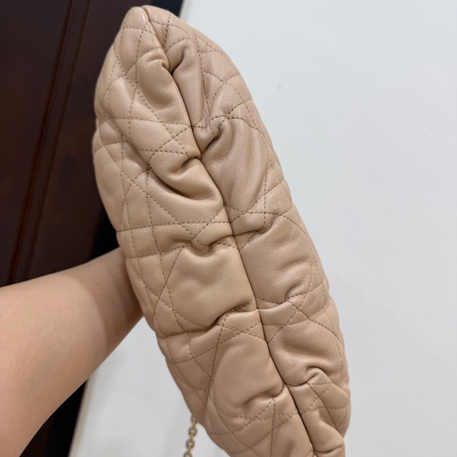 Dior 迪奧Summer系列 AMMI 裸色 雙金球 餃子包 斜背包 肩背包 手提包-16