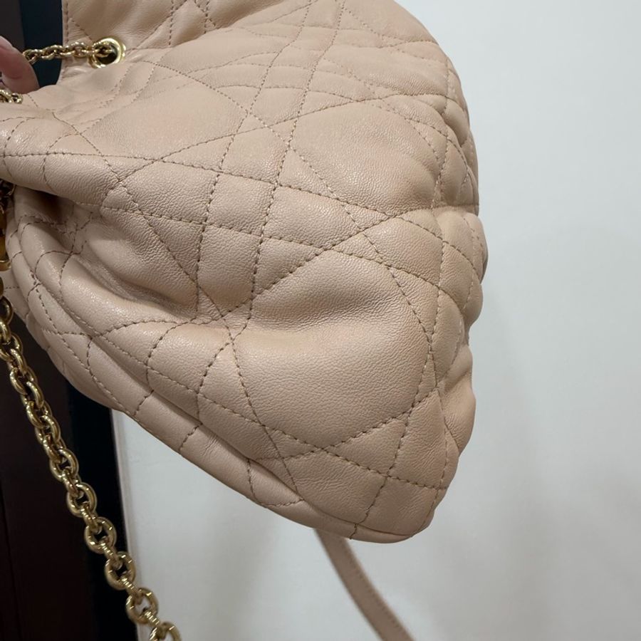 Dior 迪奧Summer系列 AMMI 裸色 雙金球 餃子包 斜背包 肩背包 手提包-20