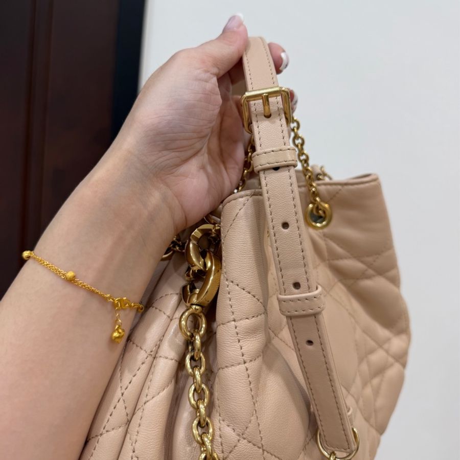 Dior 迪奧Summer系列 AMMI 裸色 雙金球 餃子包 斜背包 肩背包 手提包-21