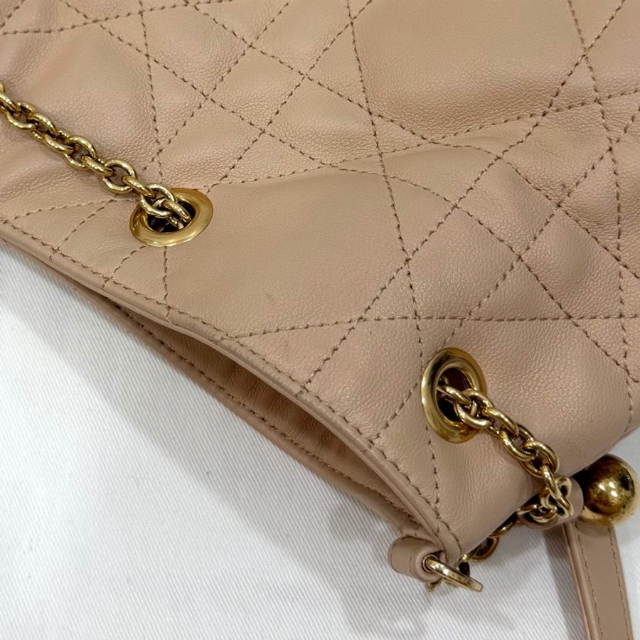 Dior 迪奧Summer系列 AMMI 裸色 雙金球 餃子包 斜背包 肩背包 手提包-33