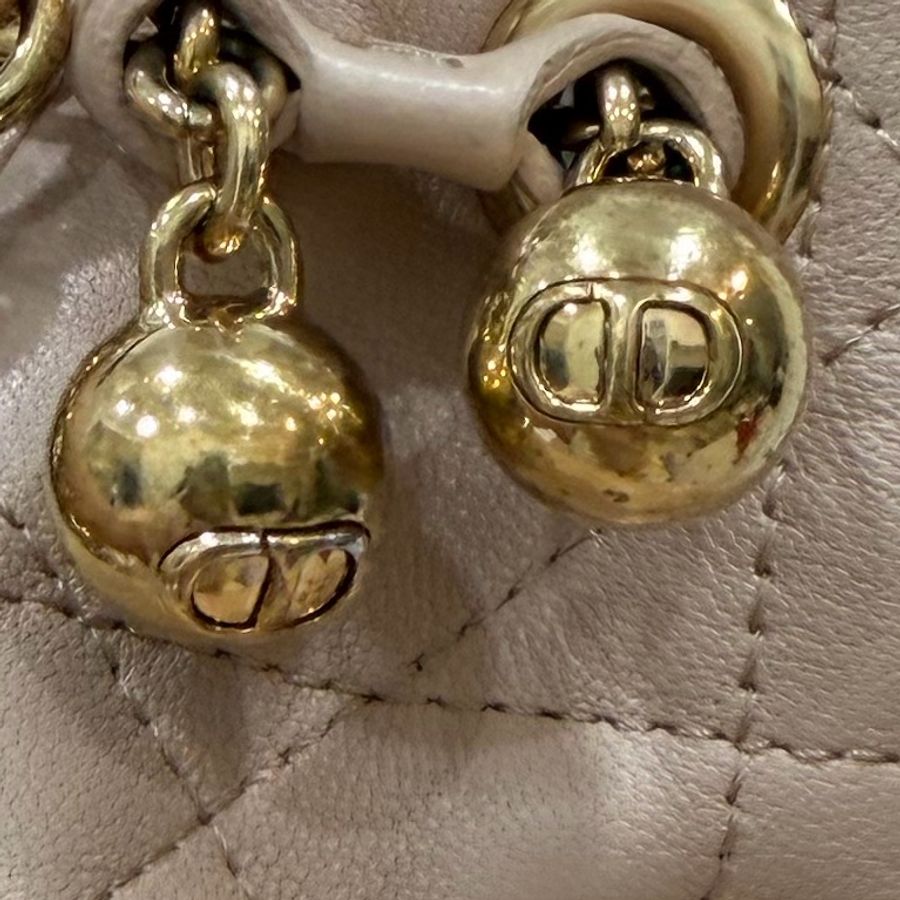Dior 迪奧Summer系列 AMMI 裸色 雙金球 餃子包 斜背包 肩背包 手提包-37