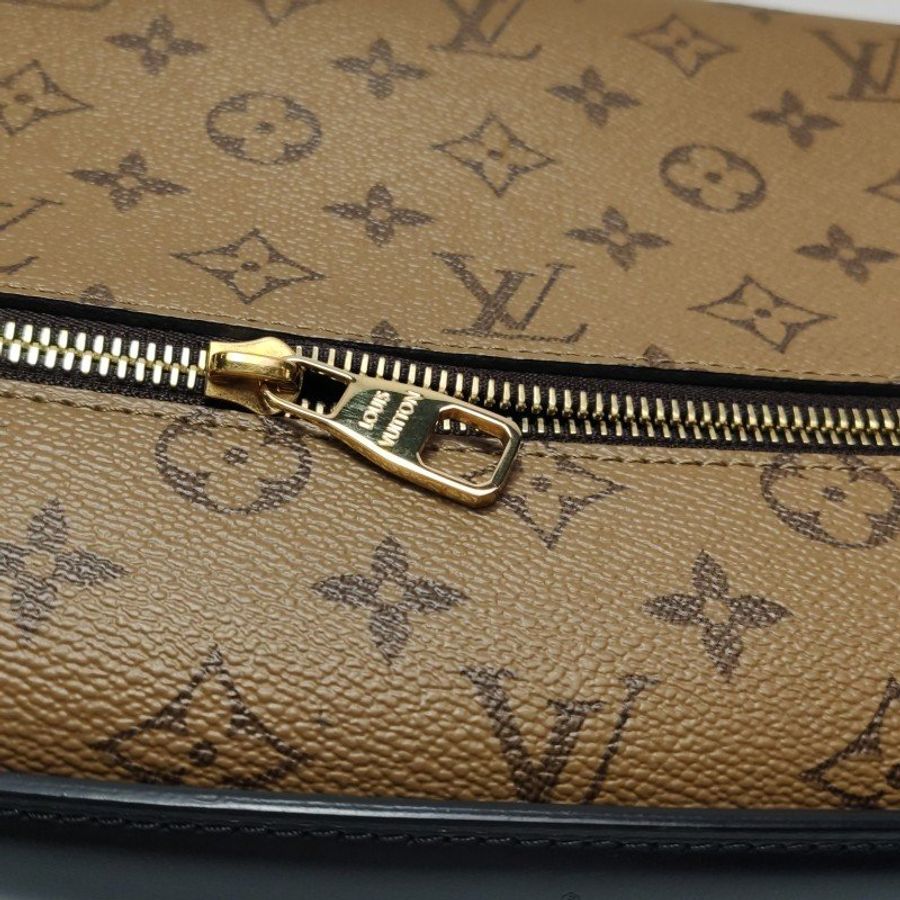 Louis Vuitton (LV) Métis中號牛皮Reverse老花S-lock鎖扣郵差包斜挎包單肩包芯片款-12