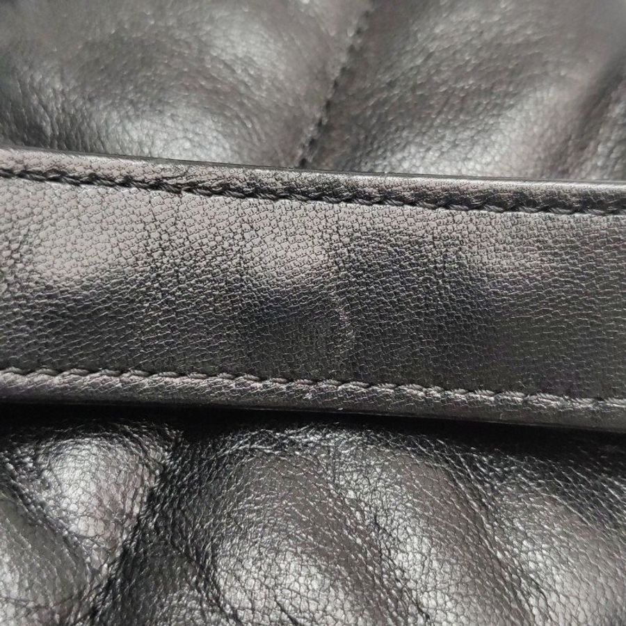 Chanel 19Bag小號羊皮純色菱格絎縫穿皮雙C扣斜背包單肩包-11