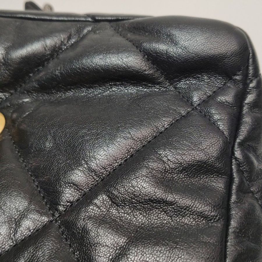 Chanel 19Bag小號羊皮純色菱格絎縫穿皮雙C扣斜背包單肩包-21