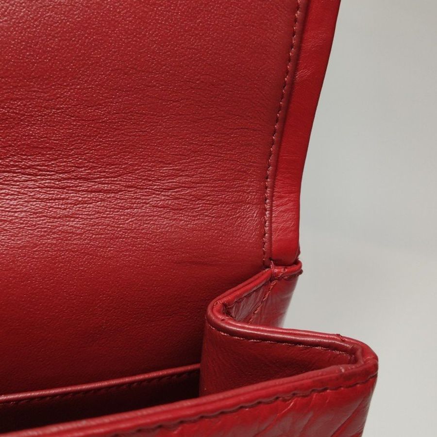 Chanel 2.55 Flag Bag 季節限定款大牛皮菱格絎縫長方形旋扣單肩包-23