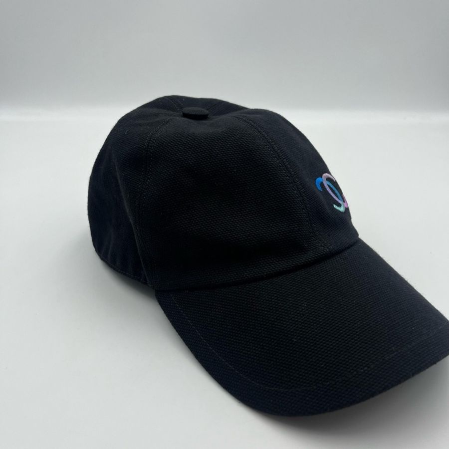 Chanel • 經典24c彩虹大Logo黑色棒球帽-3