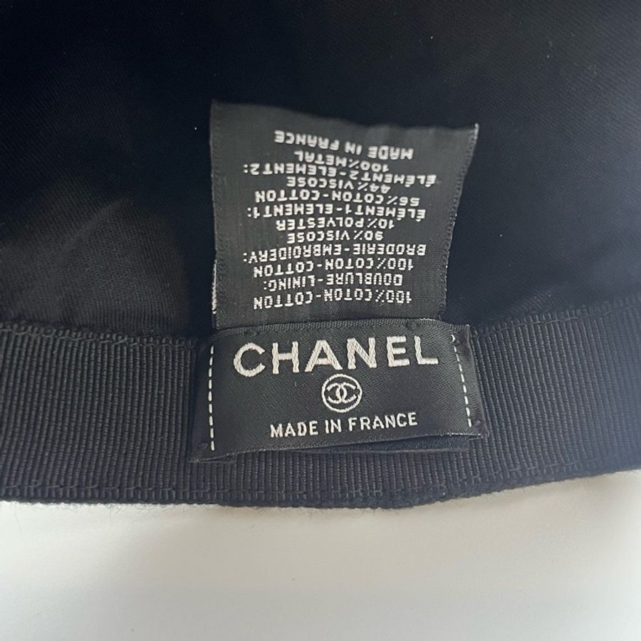 Chanel • 經典24c彩虹大Logo黑色棒球帽-8