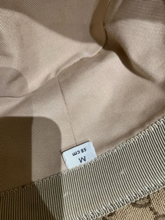 Gucci • 經典老花拼皮金釦漁夫帽-6