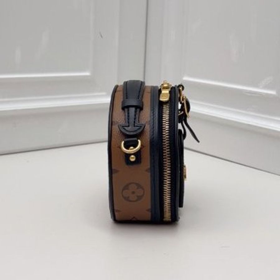 芯片款 路易威登/Louis Vuitton 老花mini硬圓餅斜背包-3