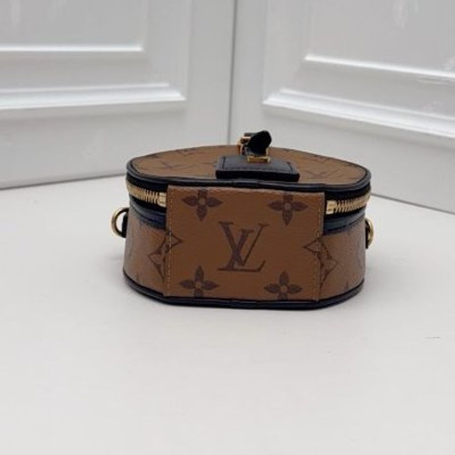 芯片款 路易威登/Louis Vuitton 老花mini硬圓餅斜背包-4
