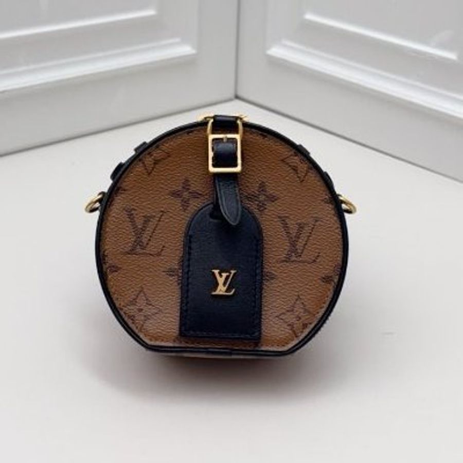 芯片款 路易威登/Louis Vuitton 老花mini硬圓餅斜背包-6