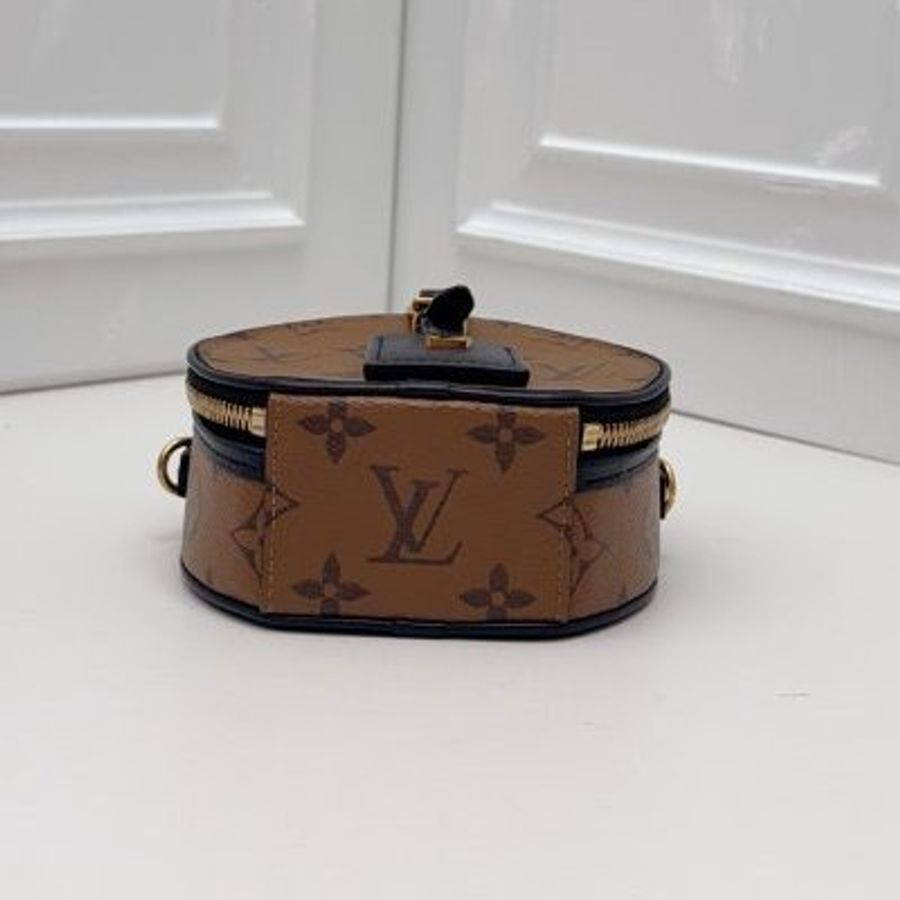 芯片款 路易威登/Louis Vuitton 老花mini硬圓餅斜背包-8