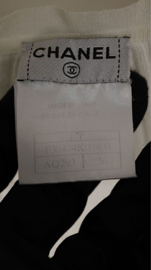 Chanel 07年白色针织无袖背心上衣-28