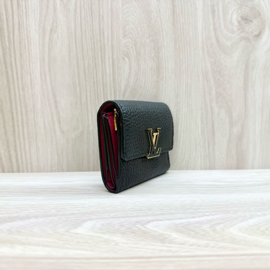 LV🤍黑色牛皮Capucines XS三折短夾M68587-2