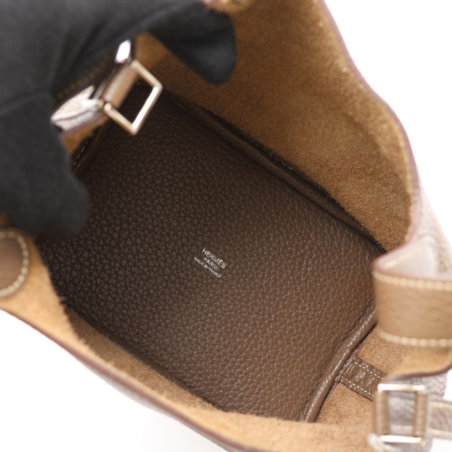 大象灰色 牛皮 Picotin Lock 18 手提包 口Q刻【HERMES 愛馬仕】 H056289CK-2